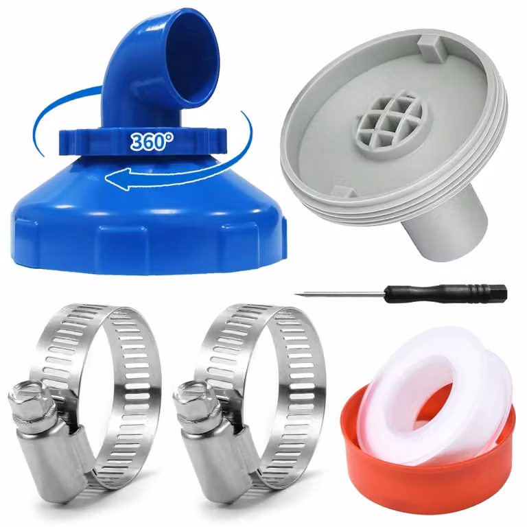 Bocchettone di ingresso per piscina - Getto regolabile 360° - 32/38 mm - Orientabile - Per tubo da 32 o 38 mm
