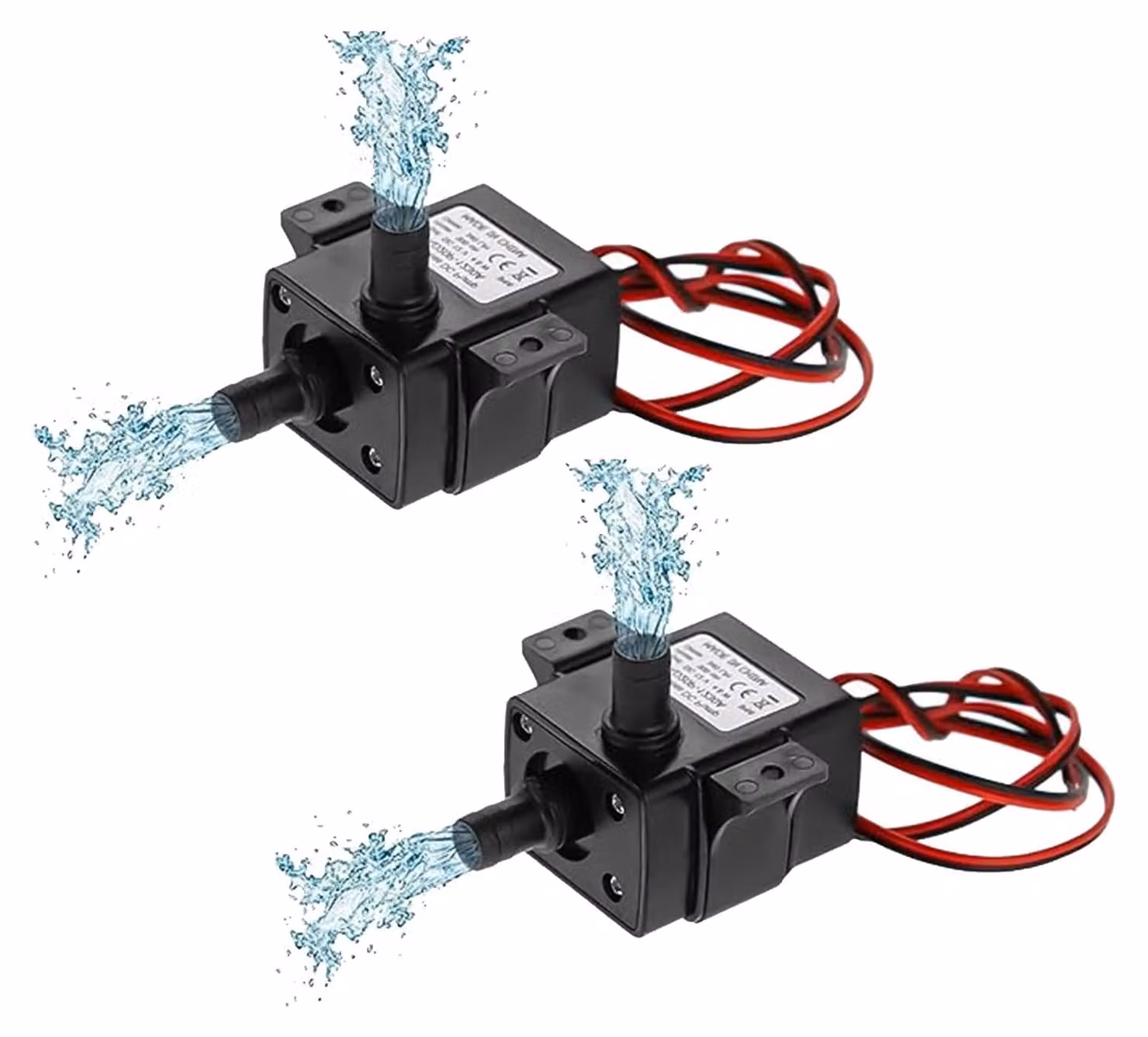 2 pompe sommergibili mini senza spazzole, a corrente continua 12V, 4,8W, per acquari
