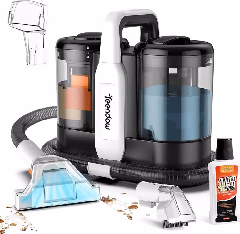 Aspirapolvere per tappeti - C5 - Potenza 500 W - Potenza di aspirazione 11.000 Pa - Serbatoio per acqua pulita da 1,5 l - Serbatoio per acqua sporca da 0,8 l - Cavo da 3 m - Silenzioso (≤80 dB)