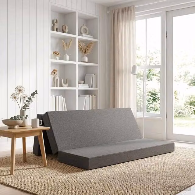 Divano Letto Pieghevole Moderno vidaXL Grigio Chiaro L 200 x P 67 x H 45 cm – 1
