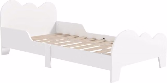 Letto Singolo per Bambini con Barandilla ¨C Minimal ¨C Bianco 140x70 cm