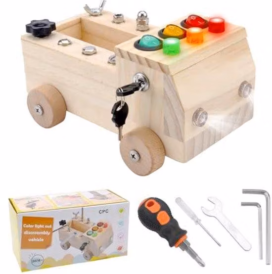 Tavolino da gioco in legno - Giocattolo educativo per bambini dai 3 anni in su