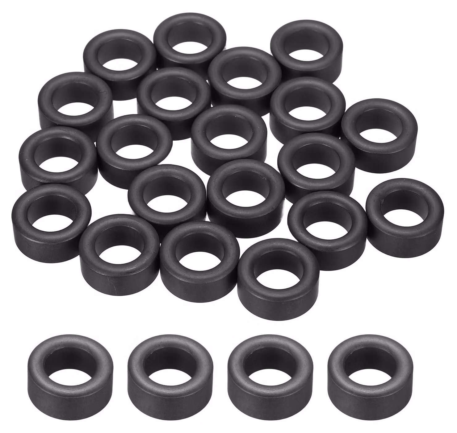 Nuclei ferromagnetici toroidali, 20 pezzi, 25x15x12 mm, per la soppressione di interferenze elettromagnetiche e radiofrequenze