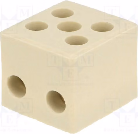 1 x Barra di serraggio da 450V, morsetti a vite, sezione: 2 x 6 mm², numero di morsetti: 4, lunghezza: 24 mm, modello BM 9520