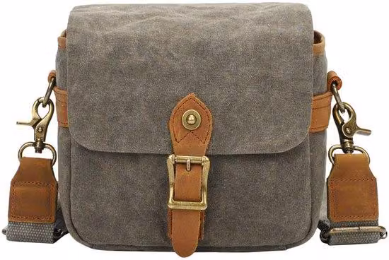 Accessorio per fotocamera, borsa a tracolla, per fotocamere mirrorless, comoda e protettiva - grigio chiaro.