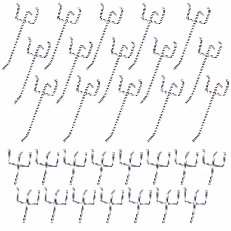 30 ganci a forma di S, ideali per appendere supporti per utensili, adatti per pareti, garage, scaffali e officine - 10 cm / 5 cm