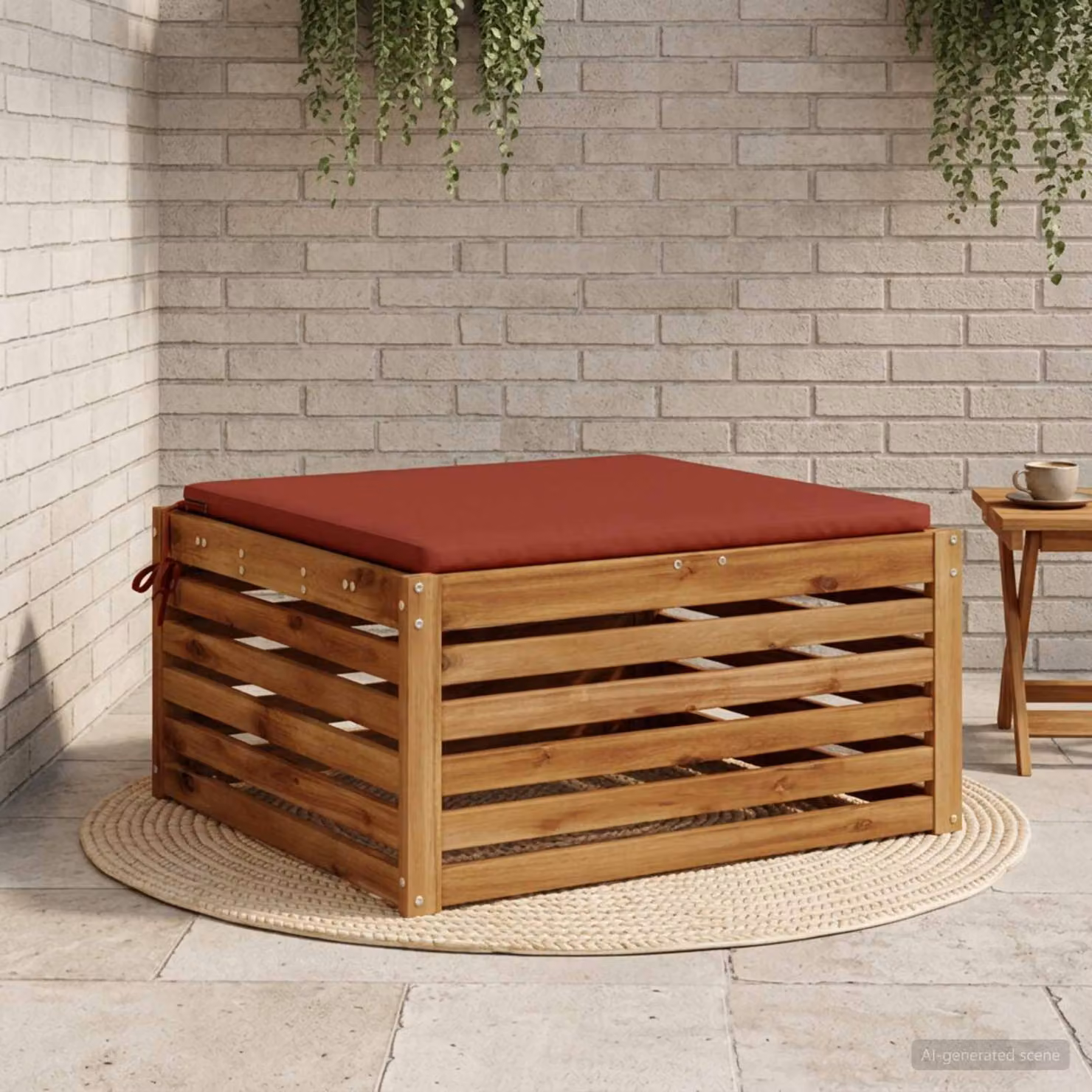 Cuscino per sedia vidaXL SOEST rosso in poliestere con rivestimento lavabile e resistente ai raggi UV