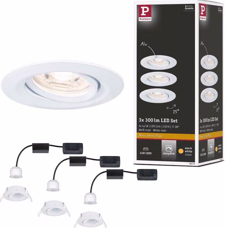 Paulmann Luce da incasso LED Nova Mini Plus set base orientabile