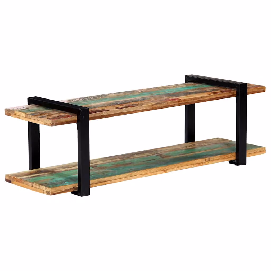 vidaXL Mobile Porta TV 130x40x40 cm in Legno Massello di Recupero