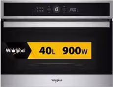 Microonde combinato da incasso Whirlpool 6 SENSO WMW47HMXI in acciaio inox color argento, capacità 40 Lt, potenza 900W, larghezza 60 cm