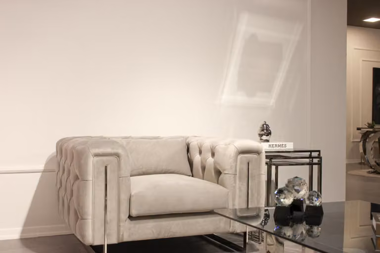 Modern Sessel Wohnzimmer Chesterfield Möbel Polster Einrichtung Textil