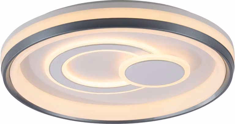 Plafoniera LED - Ø 50 cm - nero - bianco - plastica - metallo - dimmerabile