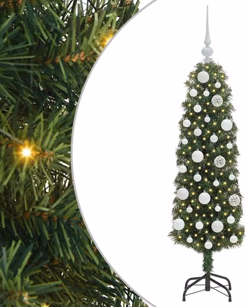 Albero di Natale artificiale con 150 LED Verde 120 cm