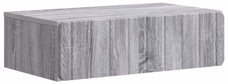 Tavolino da Parete Laterale Grigio Sonoma 59 x 34,5 x 17 cm