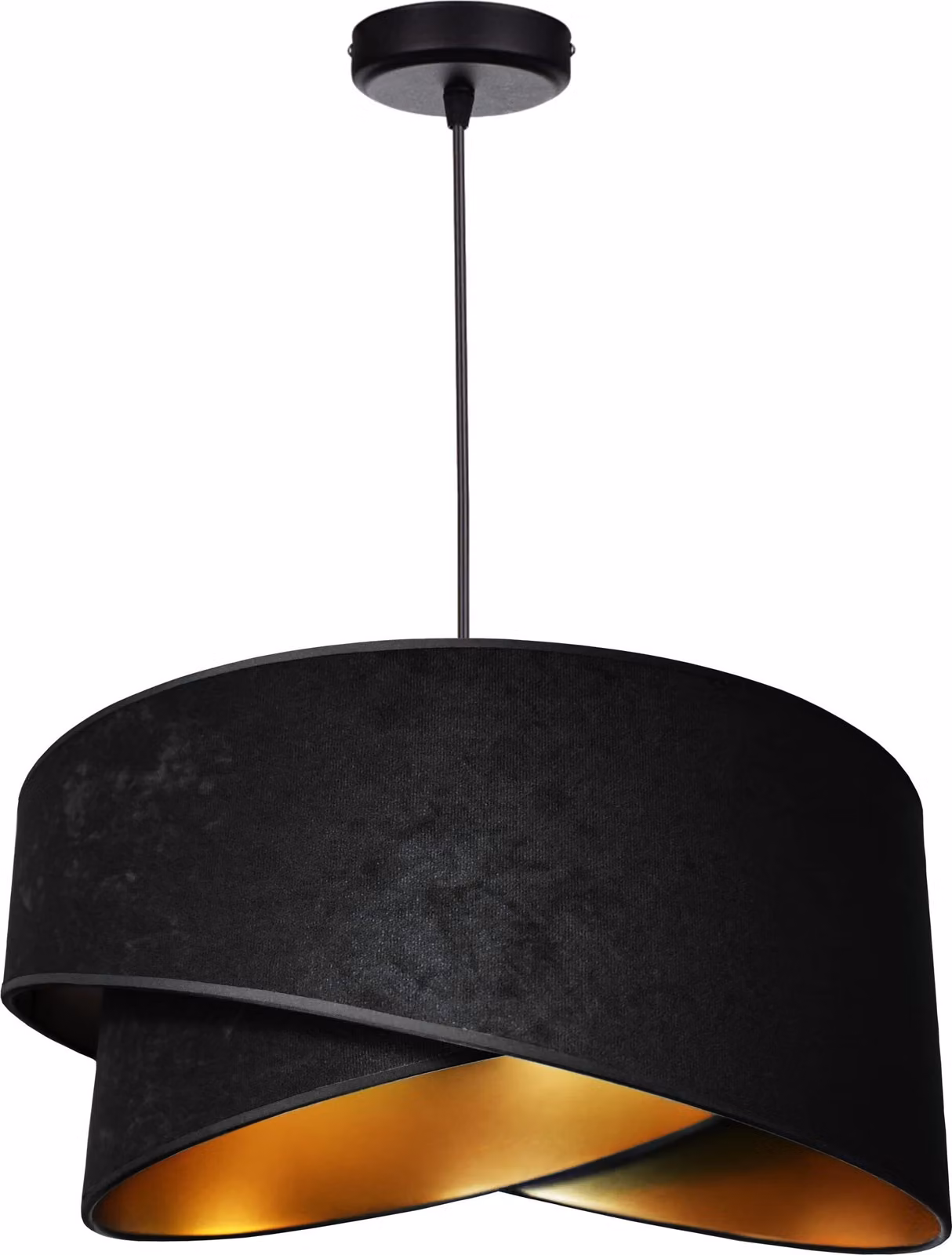 Lampada a sospensione paralume in velluto nero lampada per sala da pranzo, soggiorno, cucina della serie N131 (N131-S)