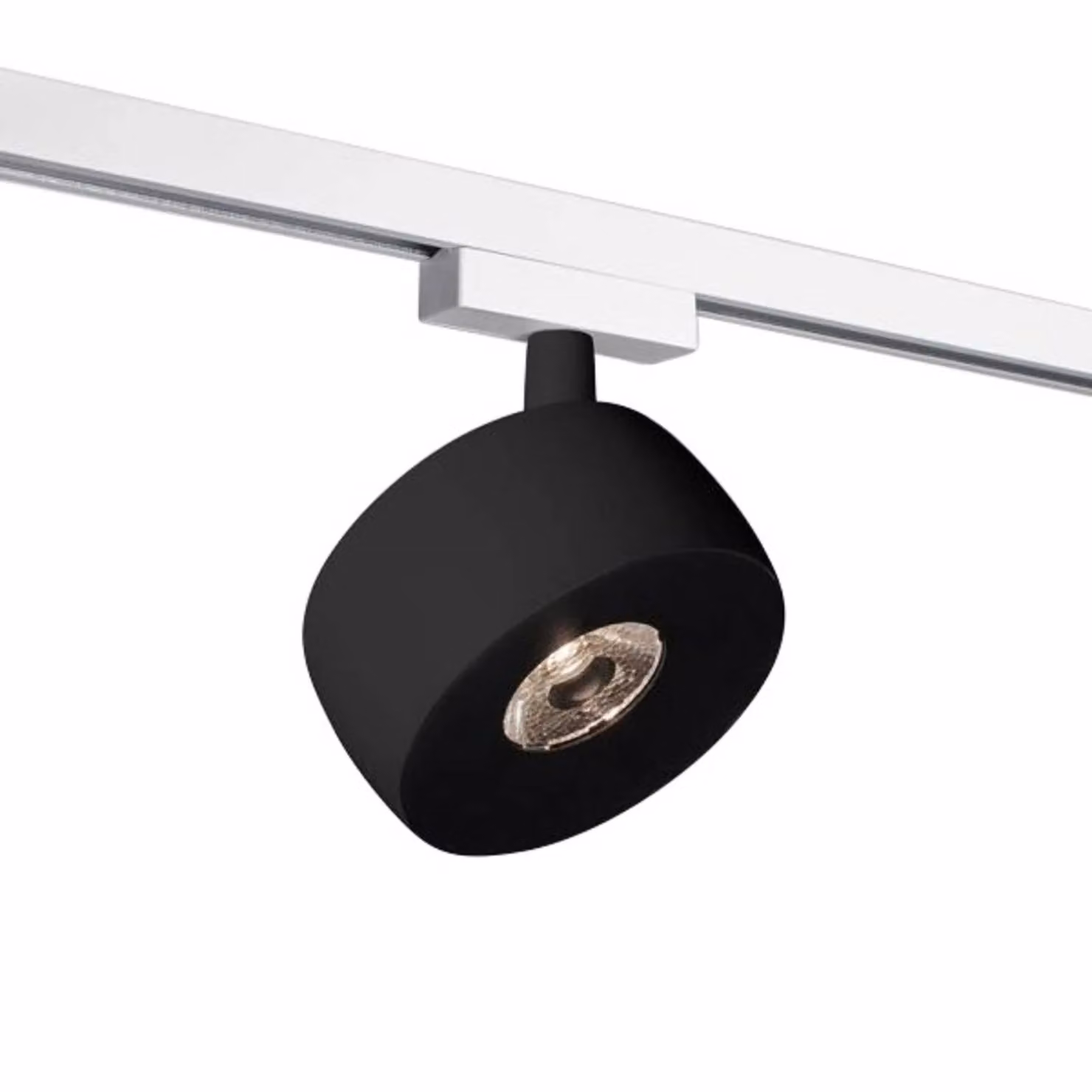 Molto Luce Spot a binario LED Vibo Volare 927 bianco/nero 35°, Nero, Soggiorno / Sala da pranzo, Alluminio, Moderno, Sistema a binario