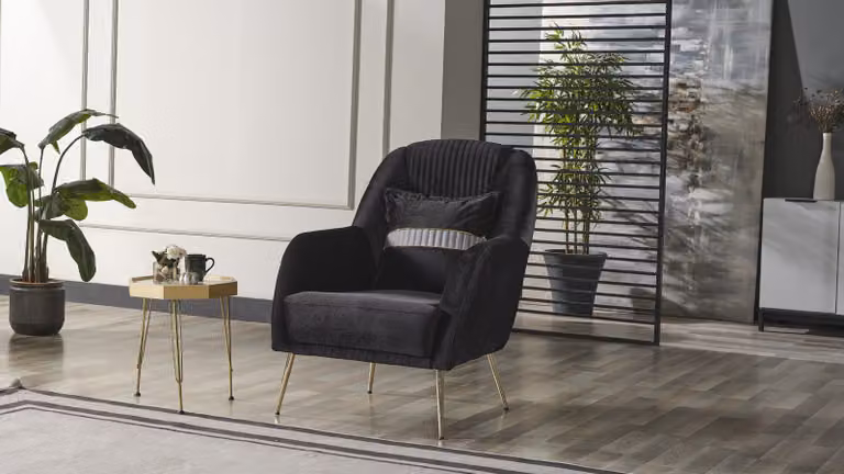 Elegantes Sofa Sessel Sofagarnitur Schwarz Relax 2tlg Wohnzimmer Möbel
