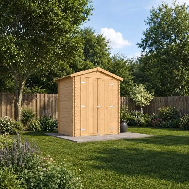 Casetta da Giardino in Legno TIMBELA M367C1 Grigia 1,98 m² – 1