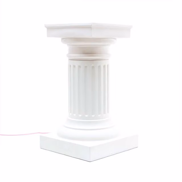 Lampada e tavolino Seletti Las Vegas bianca con LED dimmabile e lampadina inclusa