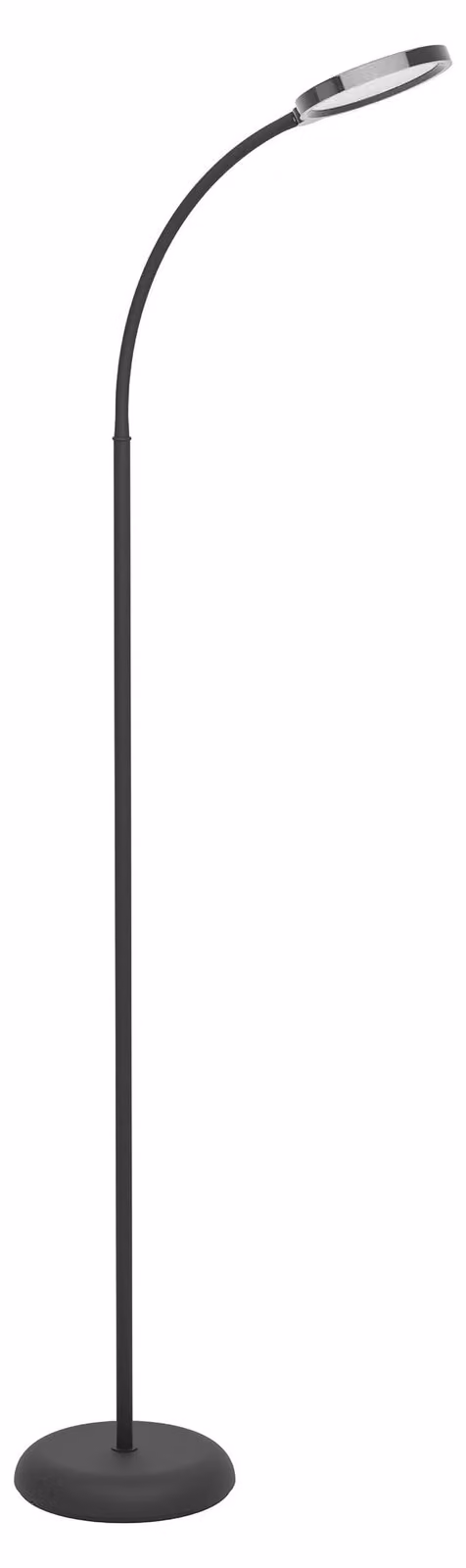 Lampada da terra LED EGLO Lauro, lampada per soggiorno, lampada da terra touch con dimmer, lampada da lettura flessibile in plastica, colore nero, luce bianco caldo/bianco freddo, altezza 132 cm