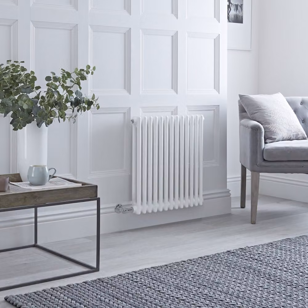 Radiatore Elettrico Orizzontale Tradizionale 2 Colonne Bianco 600x605mm - Disponibile Wi-Fi - Regent