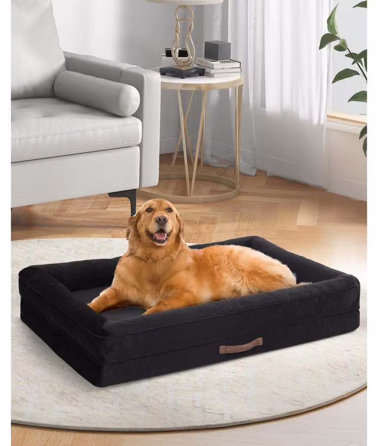 Cuccia ortopedica per cani - Impermeabile - Nero - 117 x 76 x 19 cm