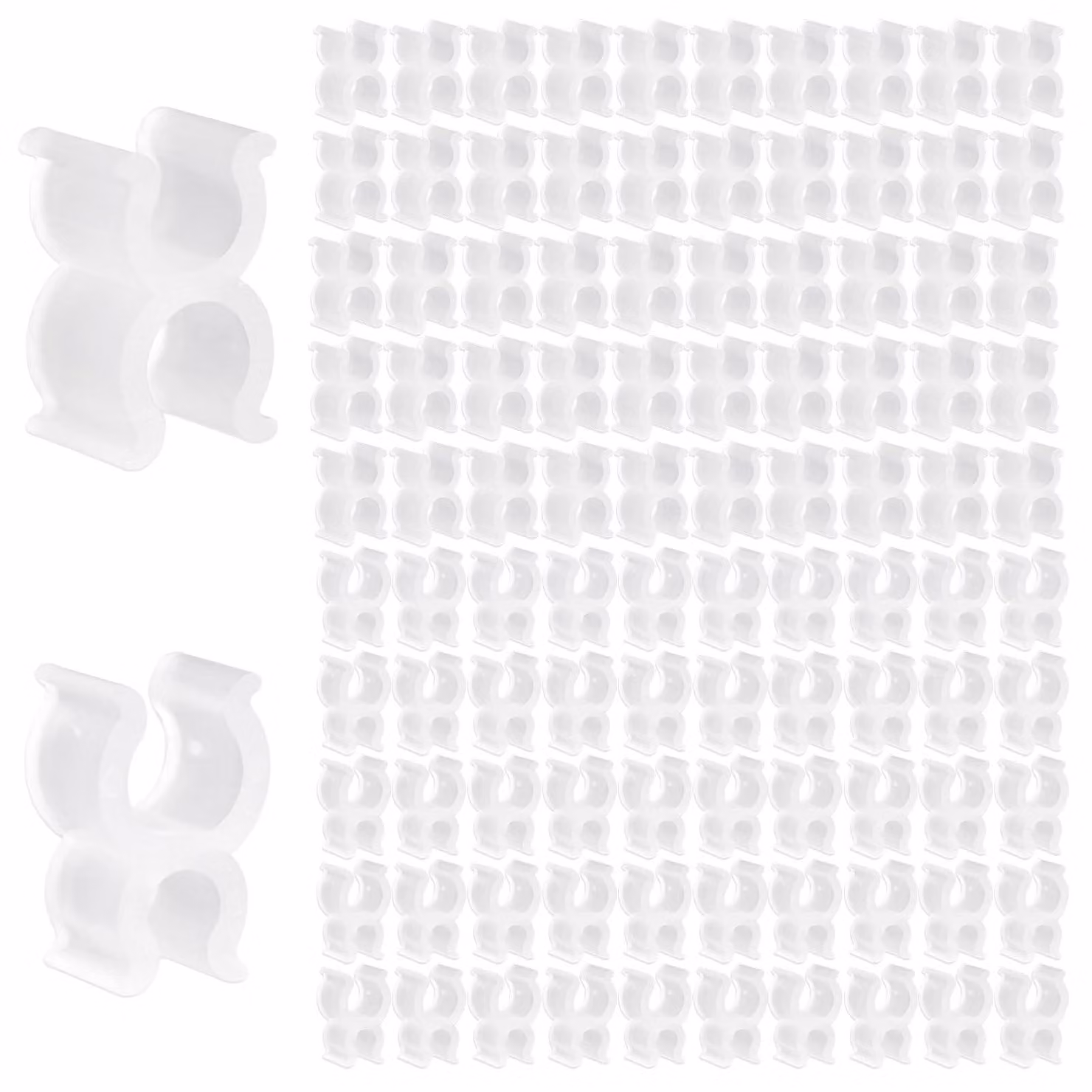 300 clip per luci natalizie, di dimensioni 3/16 e 1/4 di pollice, in plastica, adatte per strutture a filo