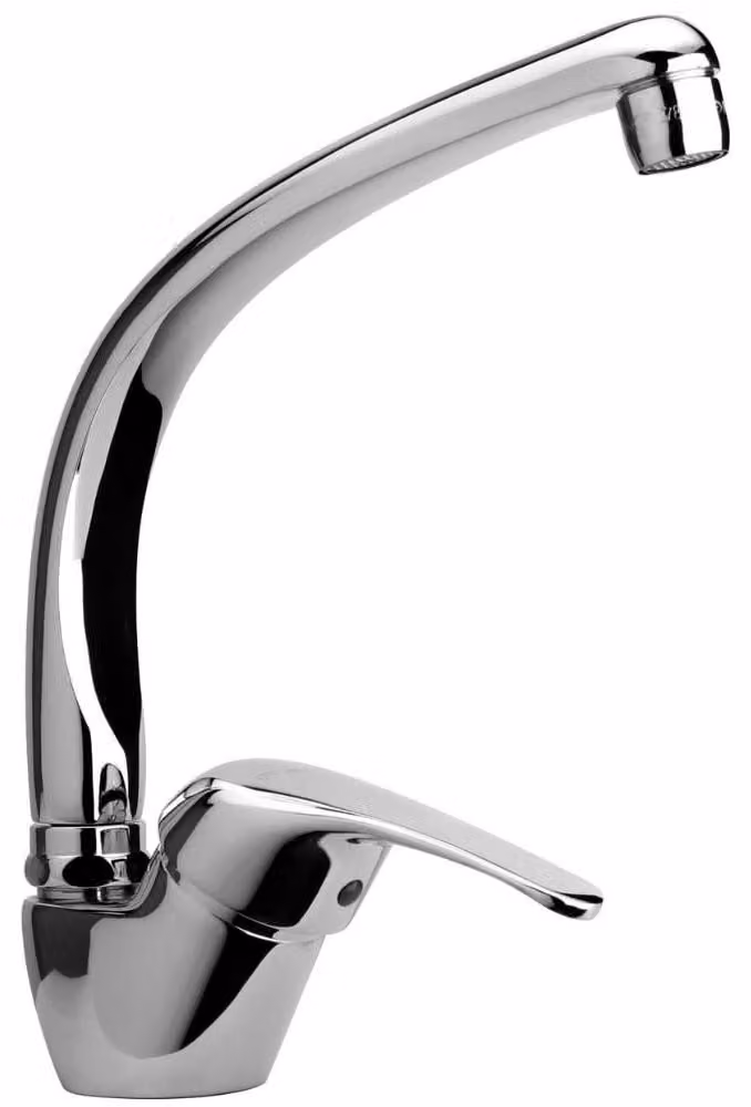 Miscelatore monocomando per cucina, girevole a 360°, ad alta pressione, cromato