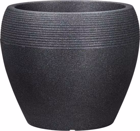 Cassetto per piante Lineo in nero granito, larghezza 40 cm
