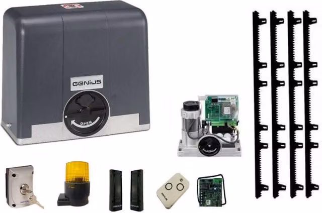 Kit motore cancello scorrevole FAAC GENIUS BLIZZARD 104001 230V RC + 4m CREMAGLIERA