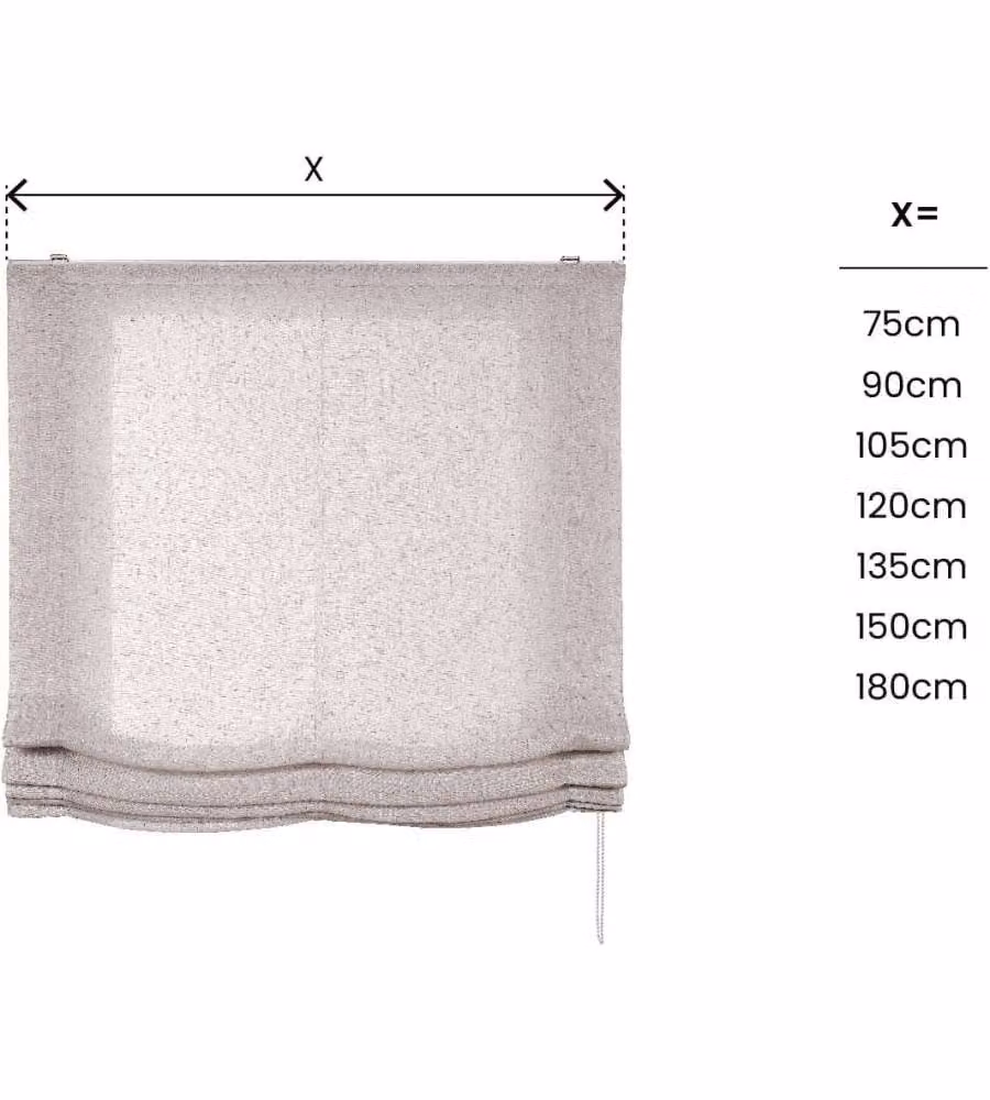 STOR PLANET Tenda a Pacchetto Lino 90x175 cm - Tenda Pieghevole Elegante