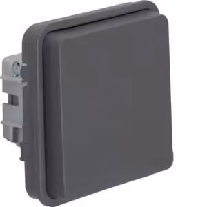 Berker 6768803515 Presa con spina di sicurezza e coperchio ribaltabile AP/UP grigio opaco Berke
