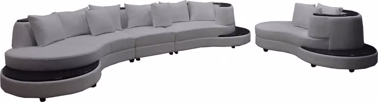 Luxus Wohn Eck Leder Garnitur Landschaft Polster XXL Big Sofa Couch U-Form Ecke