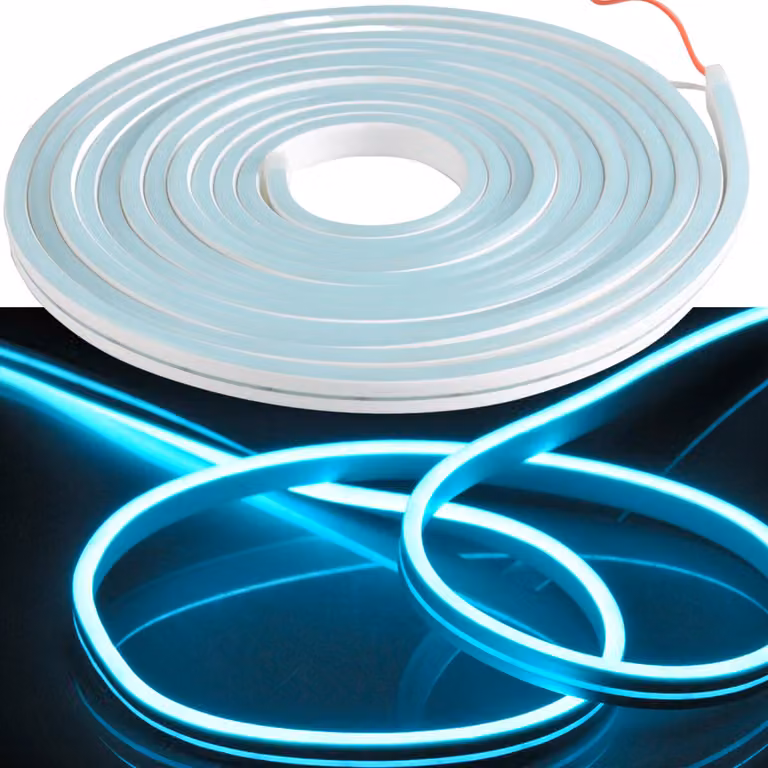 Nastro led NEON 12V 5m Blu IP65 315045 Polux