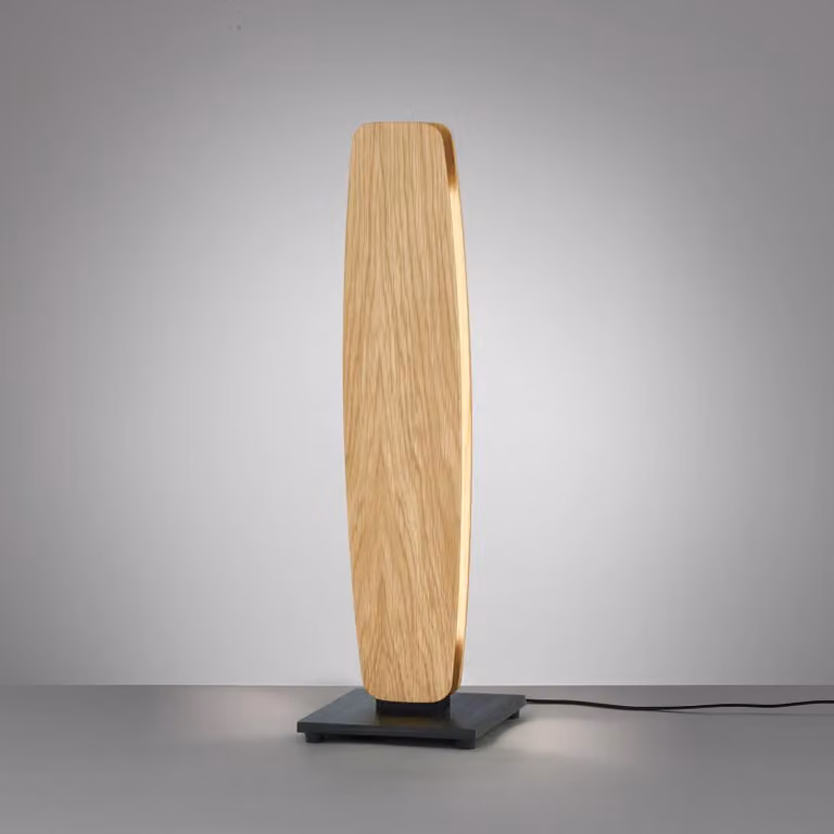 Lampada da tavolo a LED Persida Quitani, dimmerabile, Legno chiaro, Soggiorno / Sala da pranzo, Legno, Campagna / Rustiche, Lampada da tavolo LED