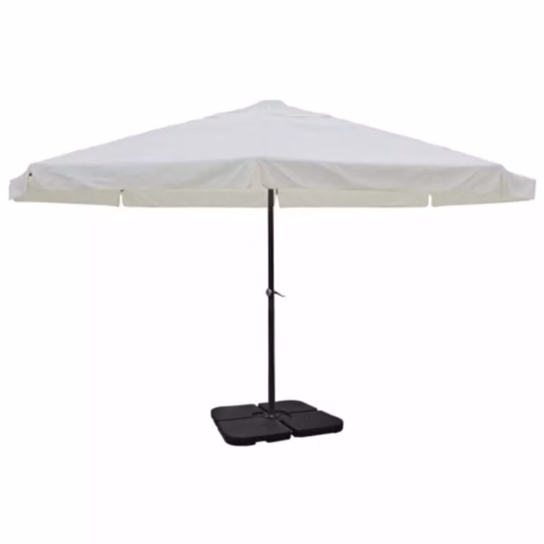 vidaXL Supporto per ombrellone portatile in alluminio Bianco