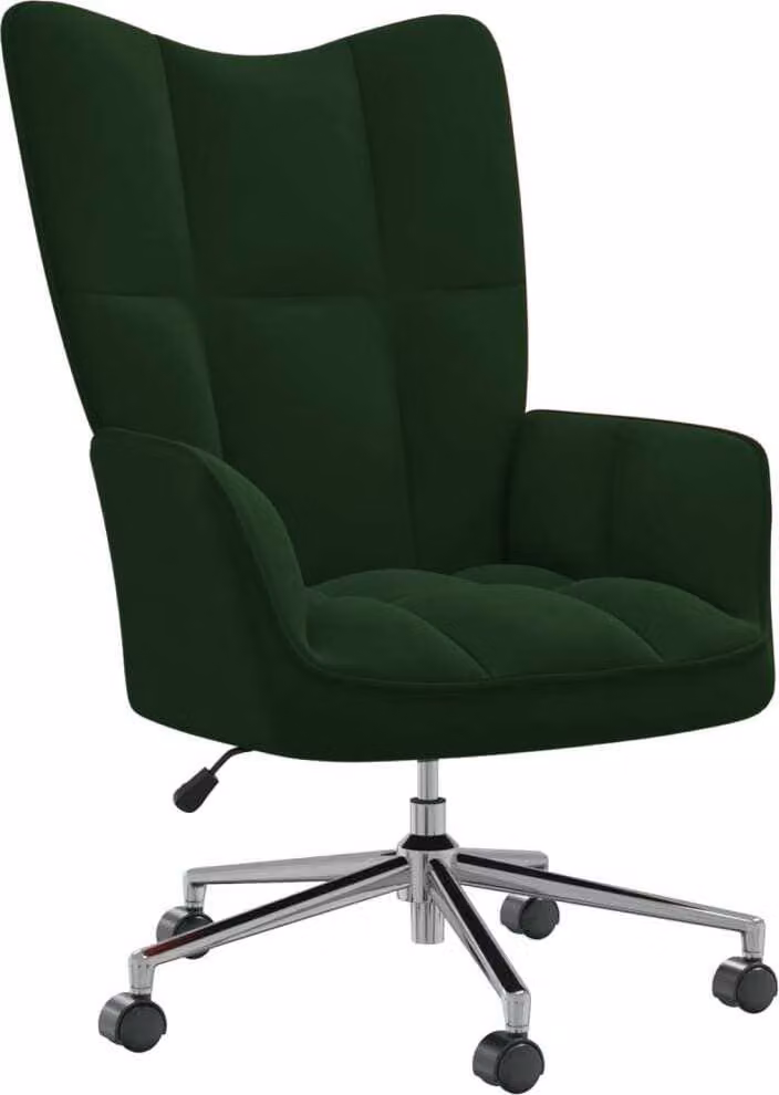 The Living Store Poltrona Relax in velluto verde scuro