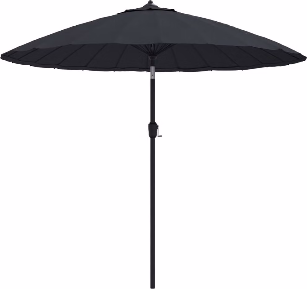 Ombrellone da Giardino con Palo in Alluminio 270 cm Nero