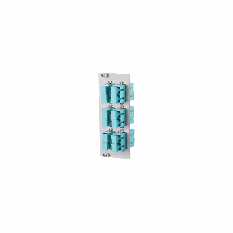 Metz Connect OpDAT REGpro Front 3U, 7T 6xSC-D OM3 (Vetroceramica, acquamarina) 15024ABA06-E