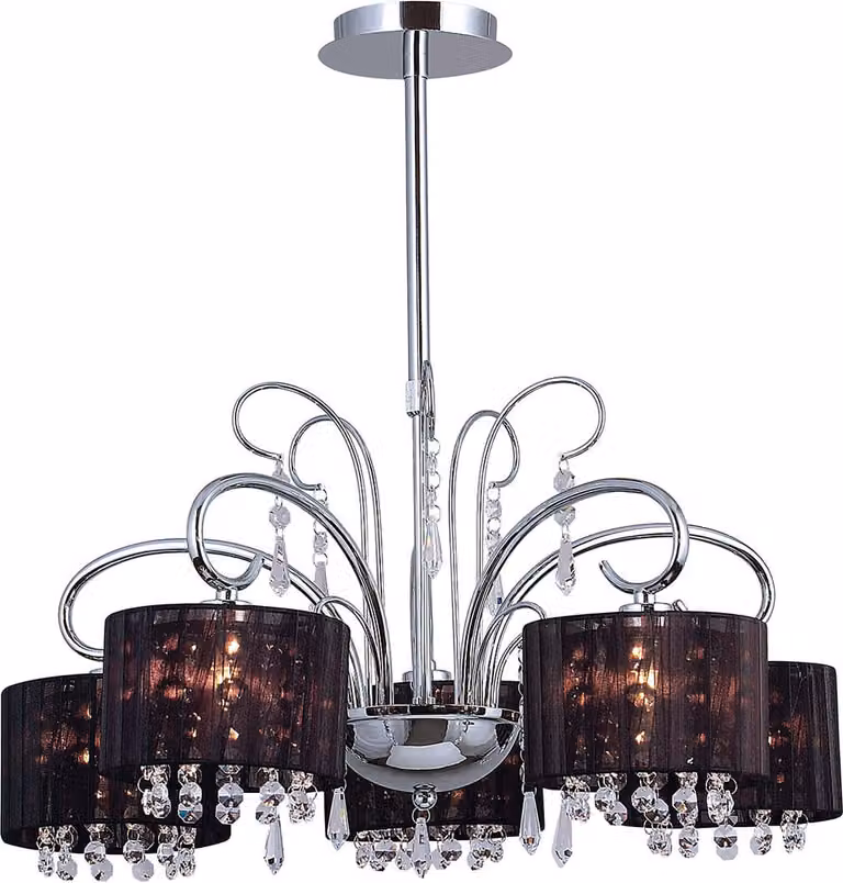 Lampadario Italux Span con cristalli cromo MDM1583/5