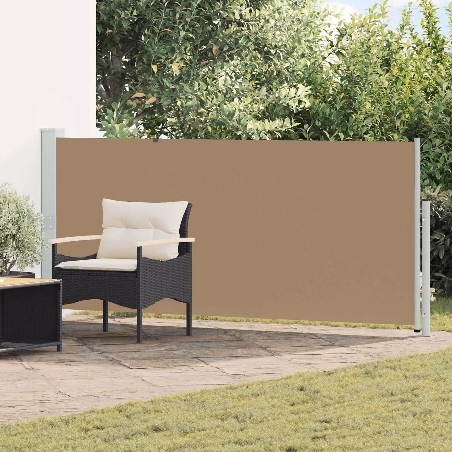 Tenda laterale retrattile Tortora 500 x 160 cm Poliestere