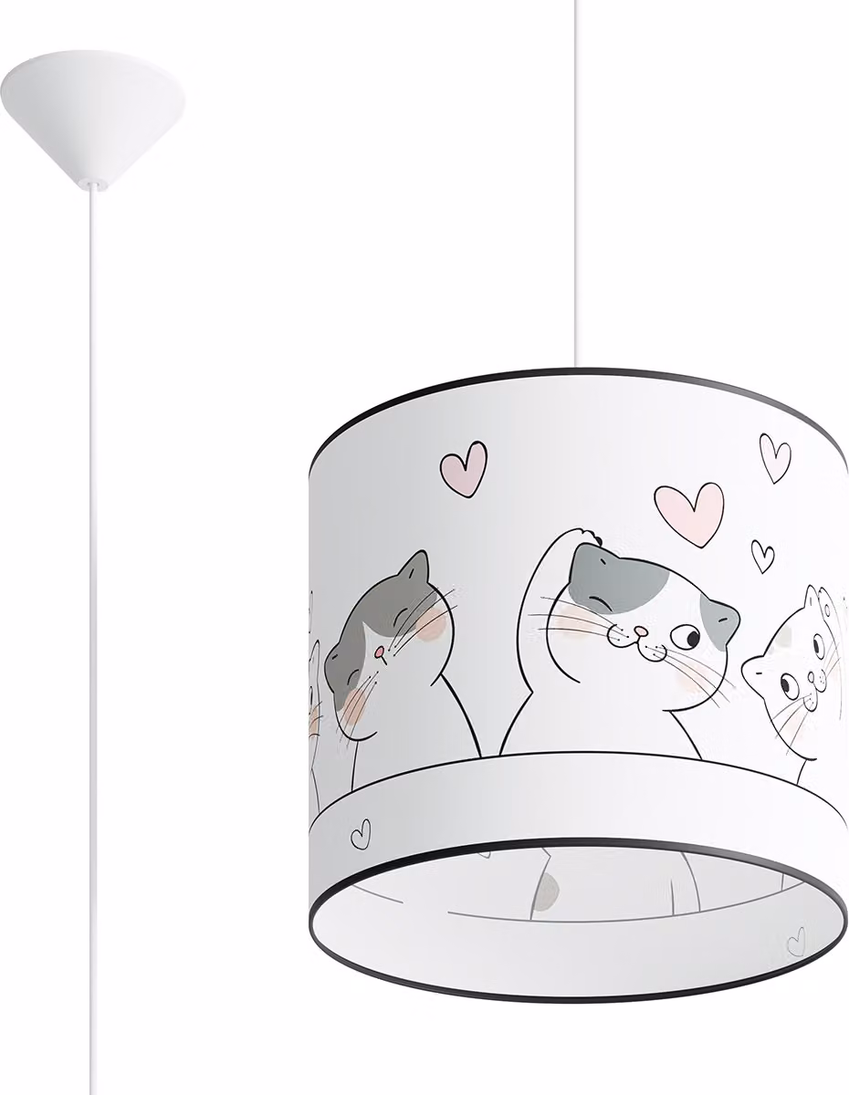 Lampada a sospensione FELINO multicolore 1xE27x15W in plastica, dimensioni: 95x30x30 cm, IP20, Pure Lume