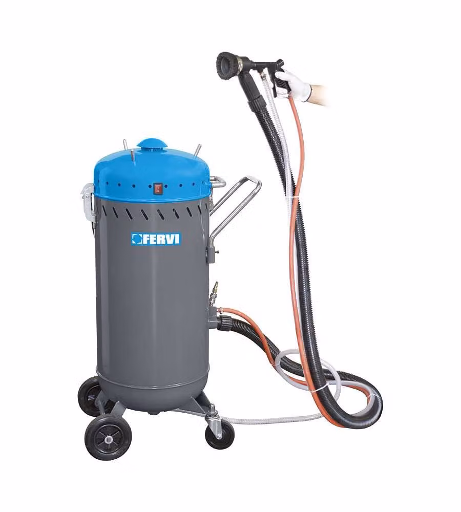 Fervi Sabbiatrice per Esterno con Aspiratore 404x612x1046 mm 1,2 kW