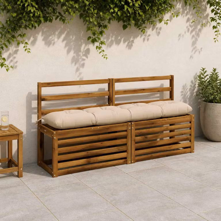 vidaXL Cuscini per Panchina VIANEN 2 pz 100% Poliestere Crema