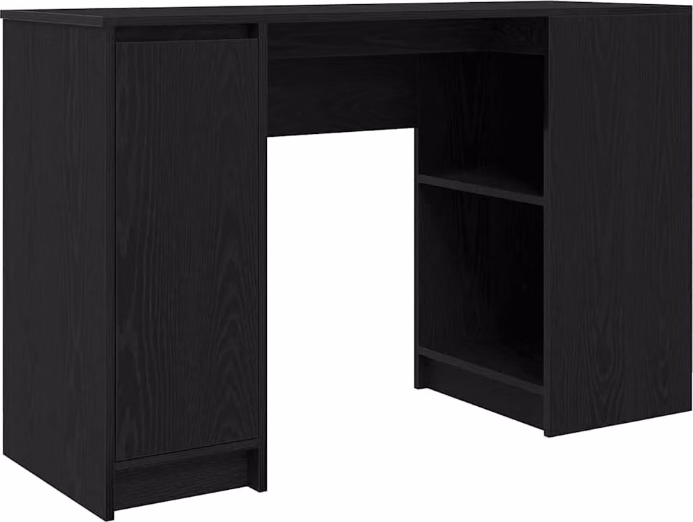 Scrivania Rovere Nera 120x42x76 cm in Legno Multistrato