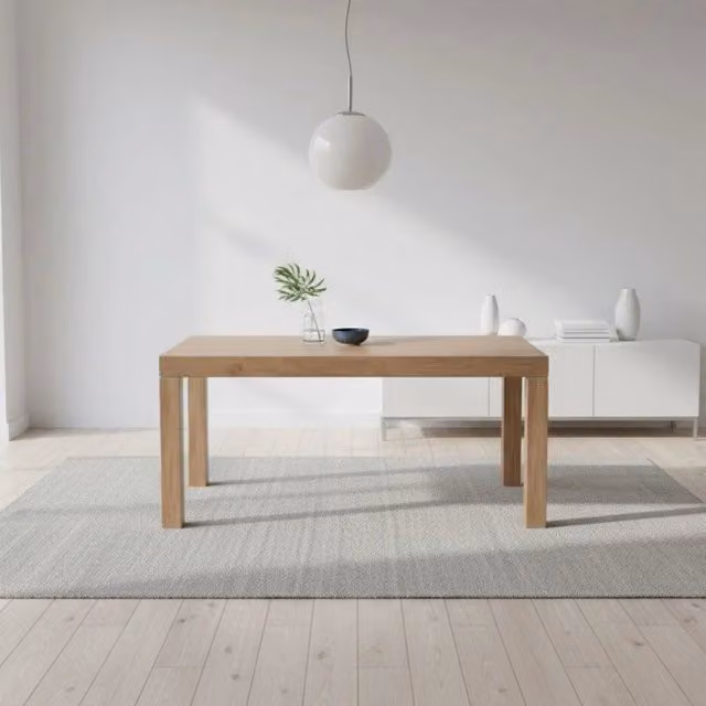 Tavolo Imab Piana T08 in rovere decapato con 4 allunghe 160x90x74.6 H cm.