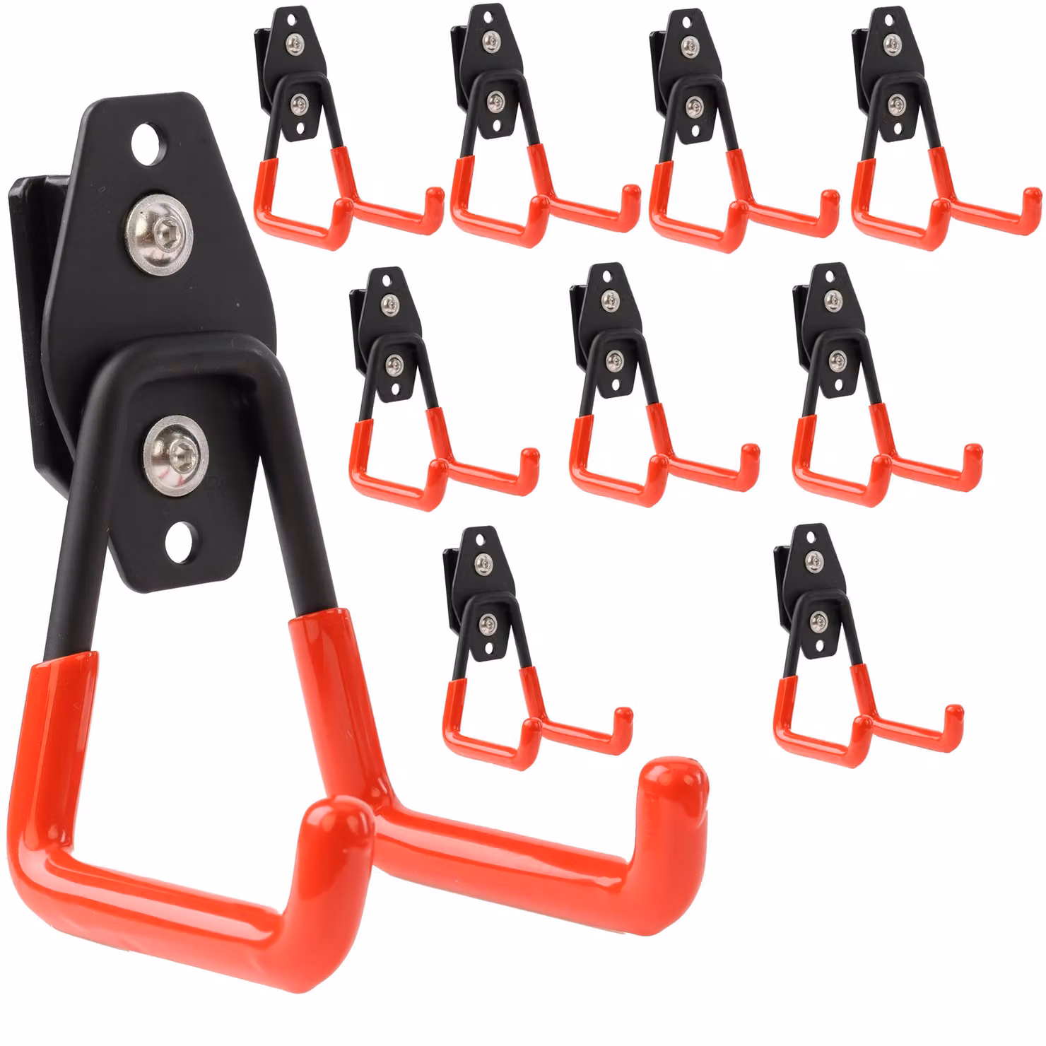 Ganci per attrezzi - Ganci per garage - Confezione da 10 - 7 cm - Capacità di carico: 40 kg