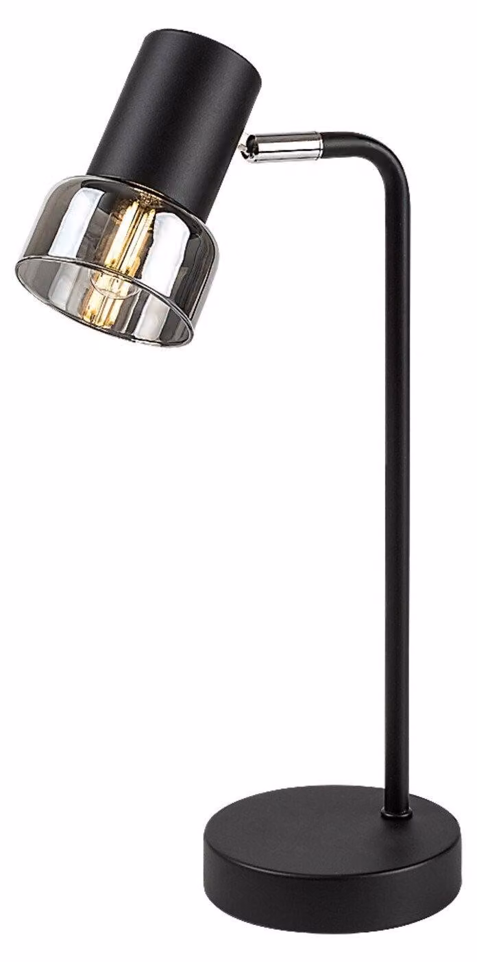 Rabalux 74278 Lampada da tavolo Hatice E14 1x MAX 15 metallo vetro nero