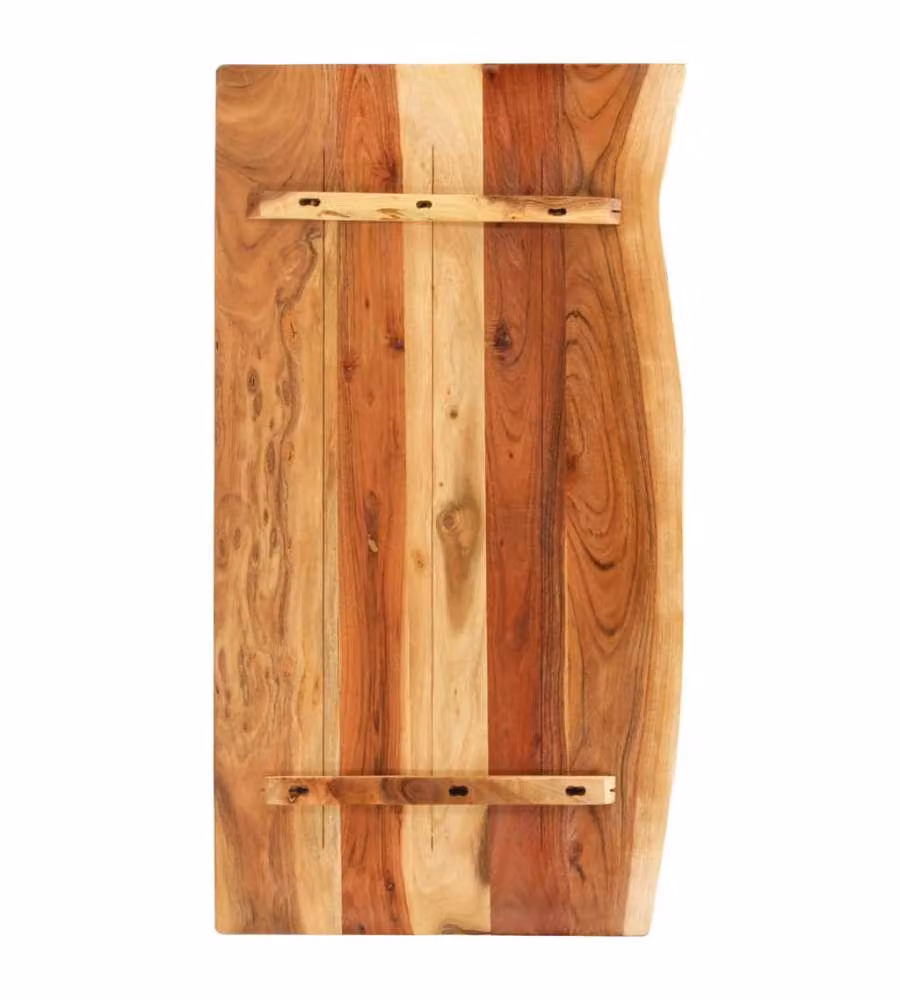 Piano per Vanità Bagno in Massello di Acacia 100x52x2,5 cm