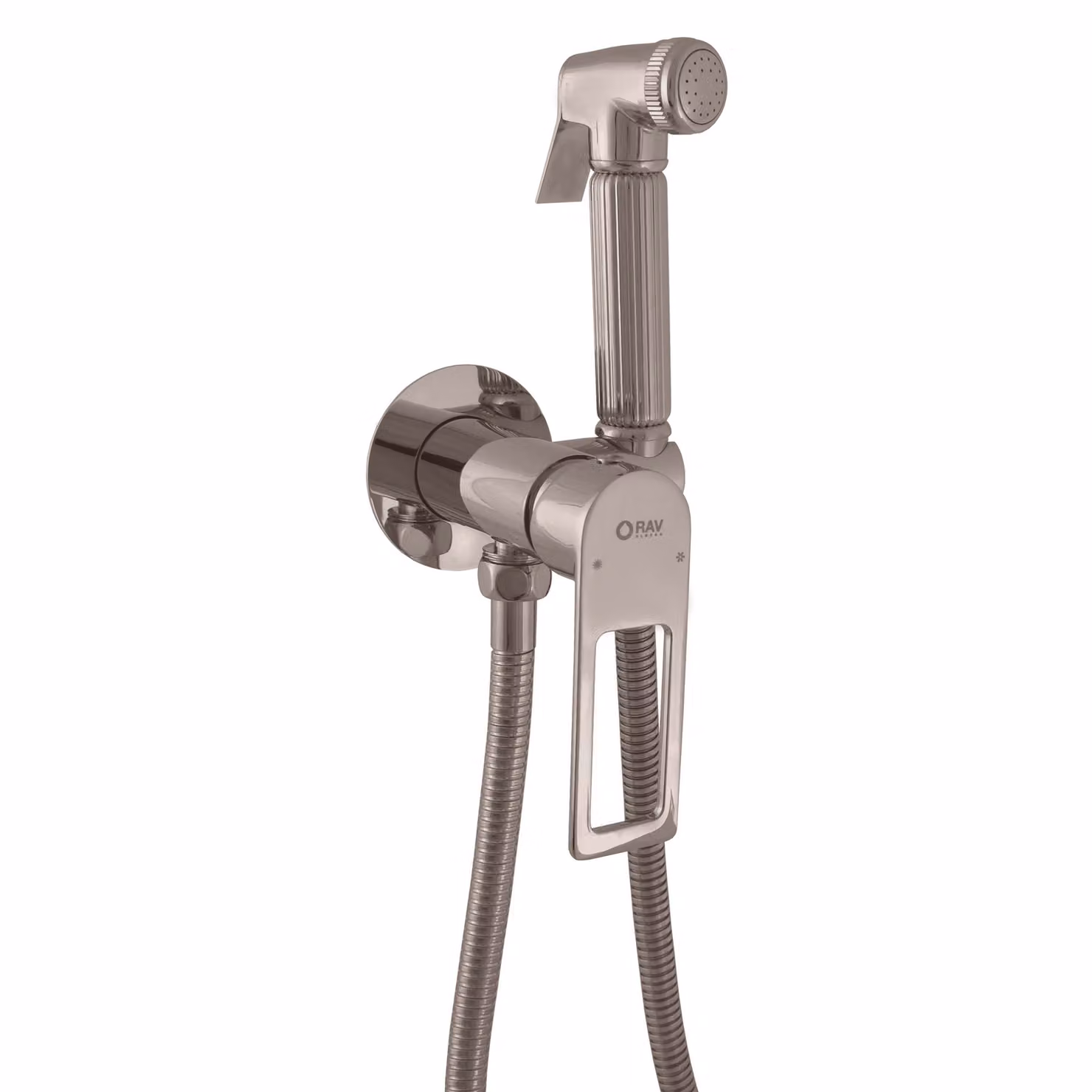 Slezák-RAV Miscelatore per bidet da incasso NIL - grigio metallo - lucido, Colore: GRIGIO METALLICO - lucido, Finitura superficiale: PVD